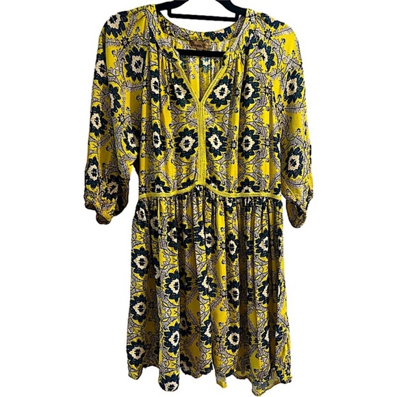 Chances R Dresses & Skirts - CHANCES R floral Bohemian dress, yellow print, size small